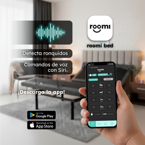 Cama Eléctrica Roomi Plus Lumbar + 2 Almohadas De Gel Roomi