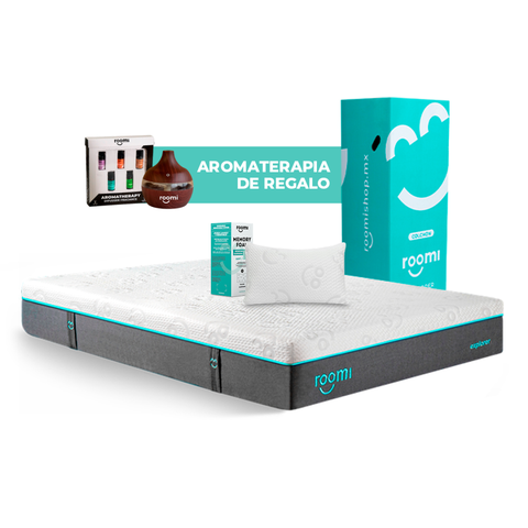 Colchón Explorer + Almohada Ajustable + Difusor + Kit De Aceites